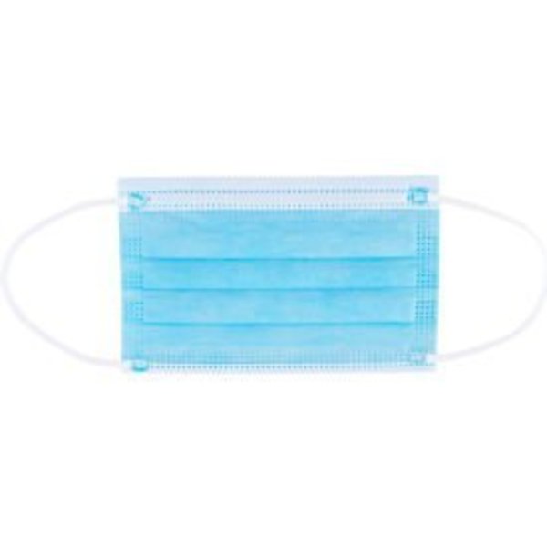 Global Equipment Disposable 3-Ply Face Mask, Youth Size, Individually Packed, 50/Box GSS-9001